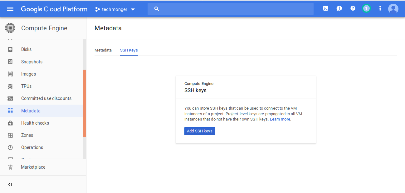 Google VM Login Global Level