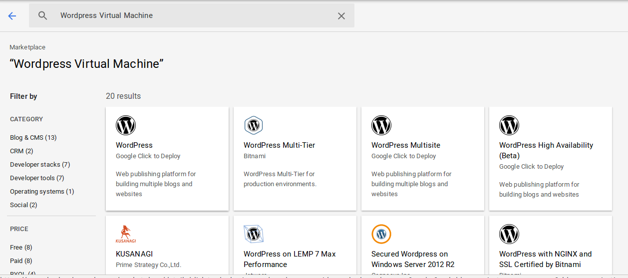 Wordpress Vm on Google Cloud