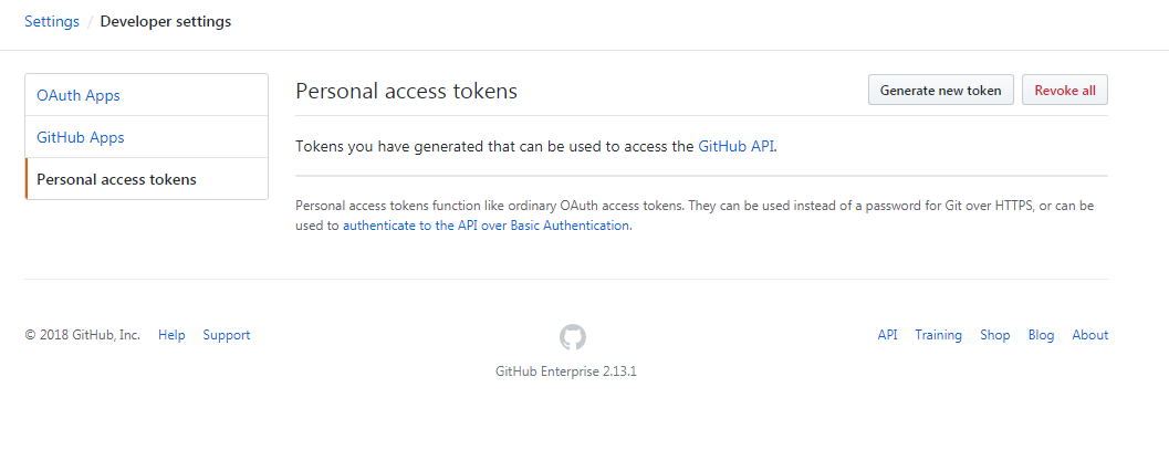 Generate Personal Access Token