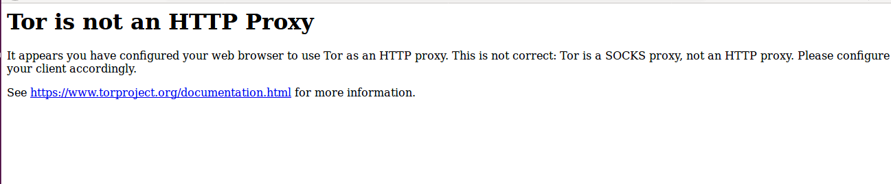 TOR should not be used as HTTP Proxy